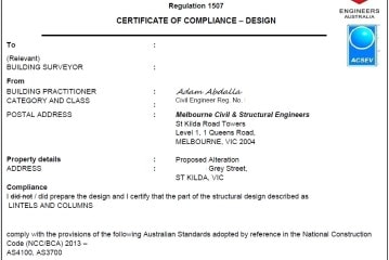 Certificate of Compliance Form 126